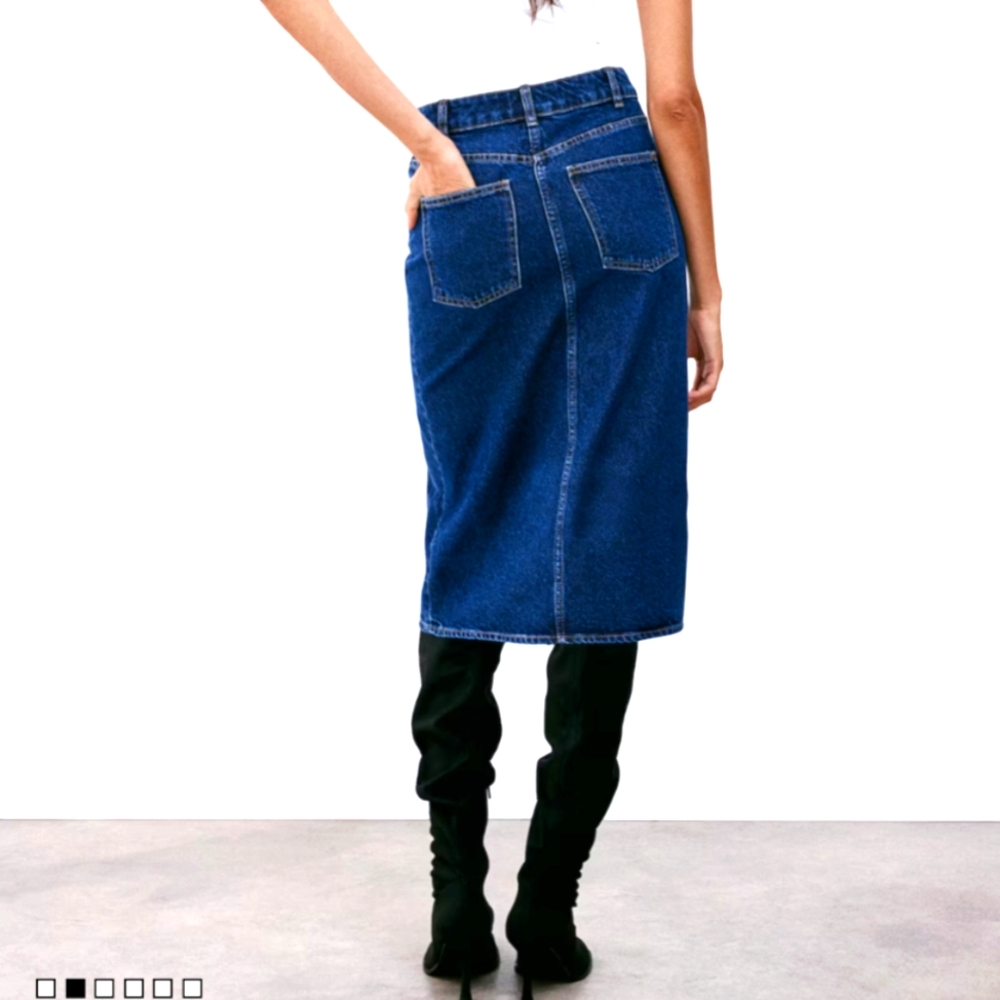 Denim Midi Skirt